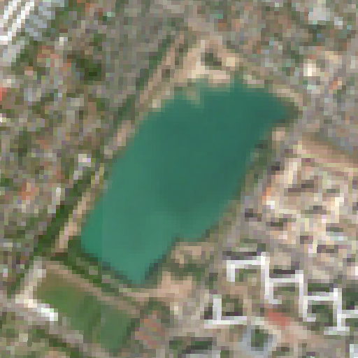 Sentinel-2-Aufnahme des Badeteich Hirschstetten vom 09. August 2026