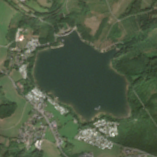 Sentinel-2-Aufnahme des Brucher Talsperre vom 04. August 2026