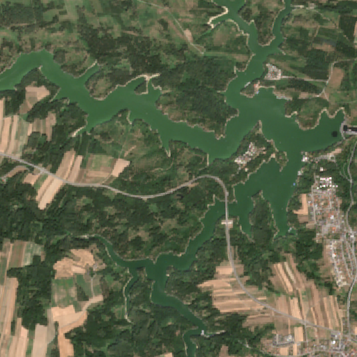Sentinel-2-Aufnahme des Stausee, Ottenstein vom 04. August 2026