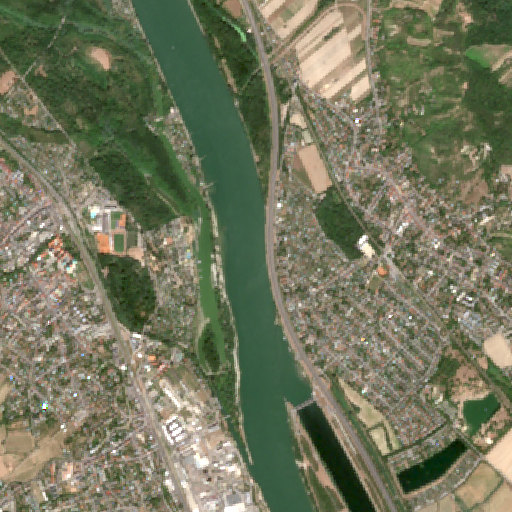 Sentinel-2-Aufnahme des Strandbad Klosterneuburg vom 09. August 2026